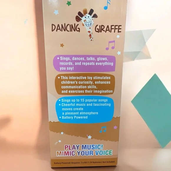 Giraffe Stuffed Animal Singing ,Dancing,Talking,Light Up - Picture 3 of 7